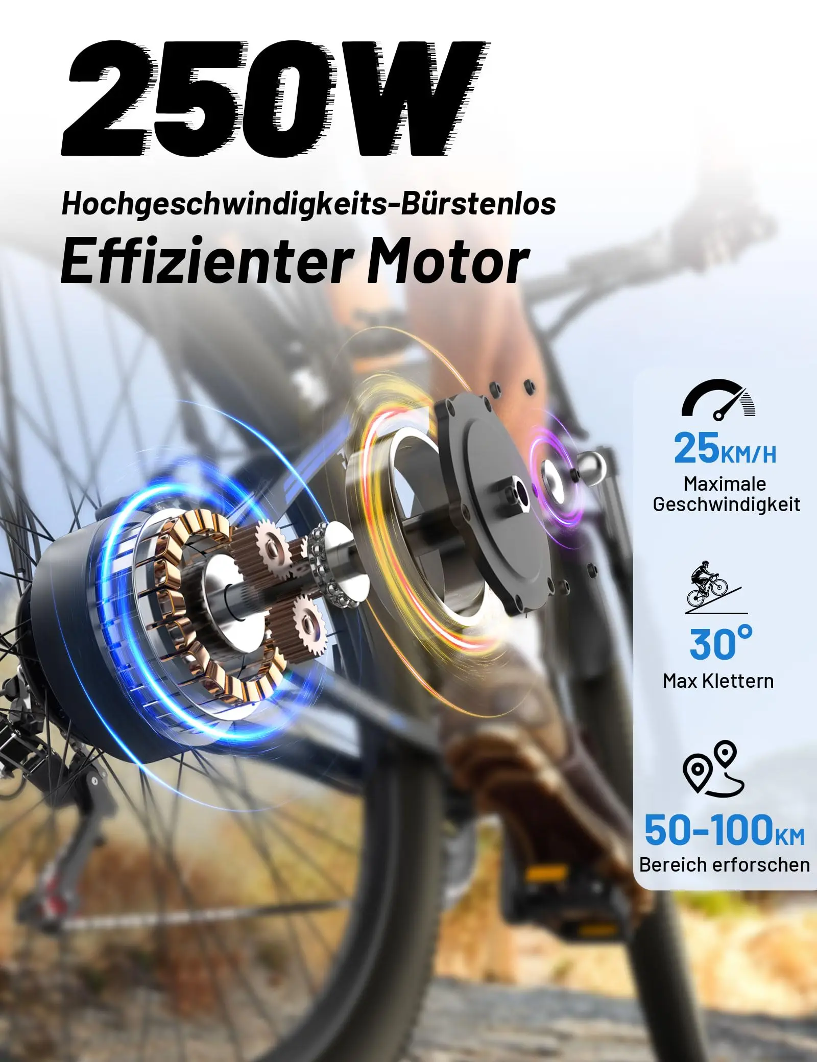 EU UK Warehouse Stock Duotts C29 Dual Battery Dirt Electric Bicycle Ebike Hybrid Electric Mountain Dirt E Bike For Adults - Image 3