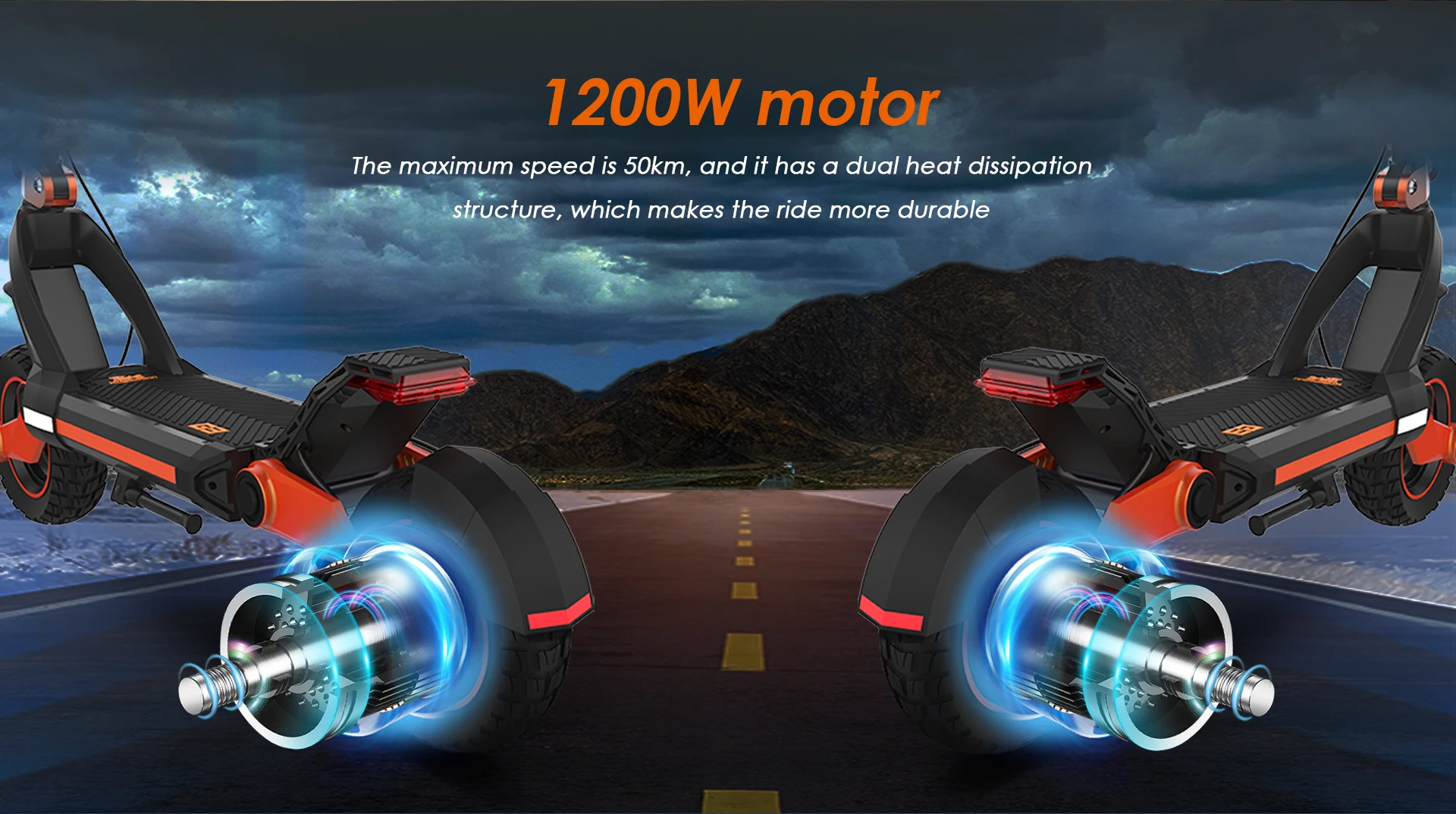 Kukirin G3 Adult Foldable Electric Scooter Powerful 52V18AH Off-Road Electric Scooter - Image 12