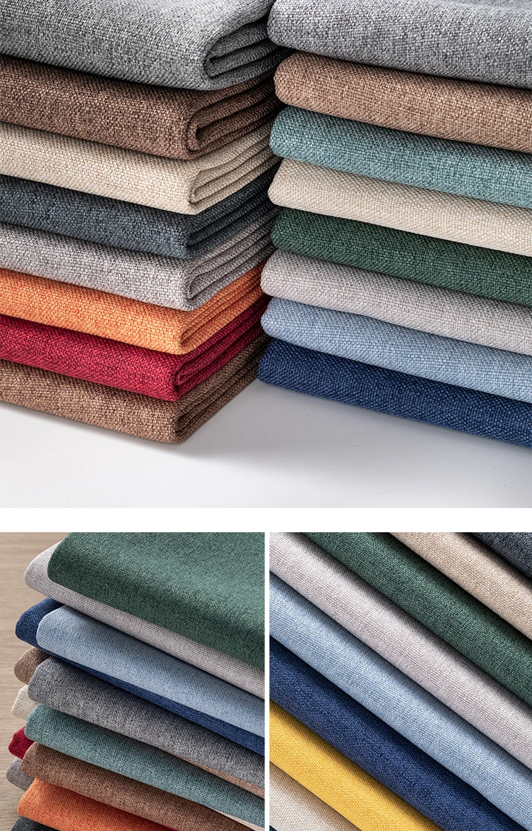 Thickened Plain Linen Fabric Fine By The Meter for Tablecloth Bags Pillow Cushion Cover Sewing Sofa Cloth Wearable Beige Gray - Image 41