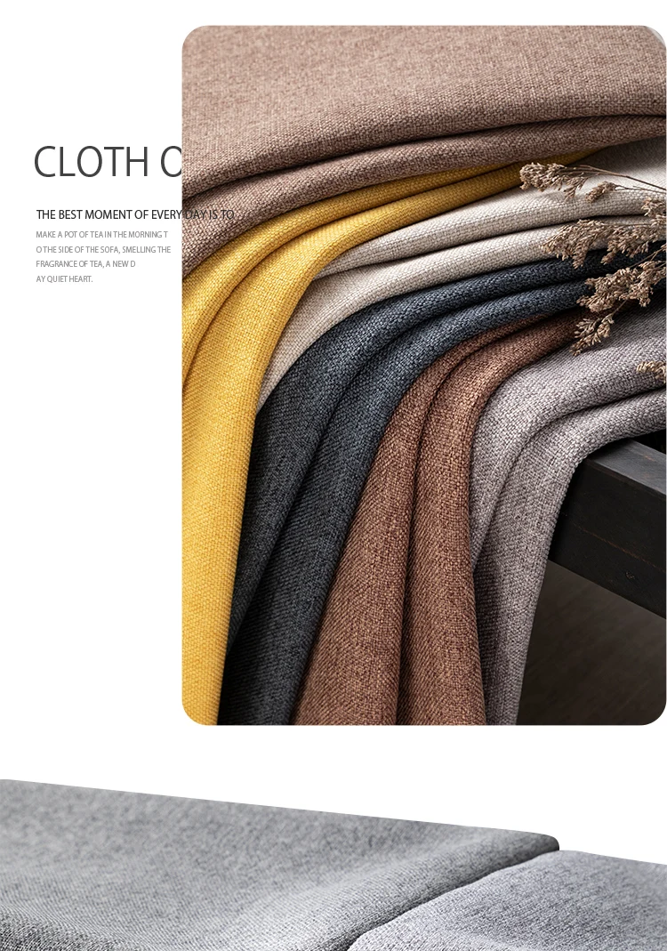 Thickened Plain Linen Fabric Fine By The Meter for Tablecloth Bags Pillow Cushion Cover Sewing Sofa Cloth Wearable Beige Gray - Image 40