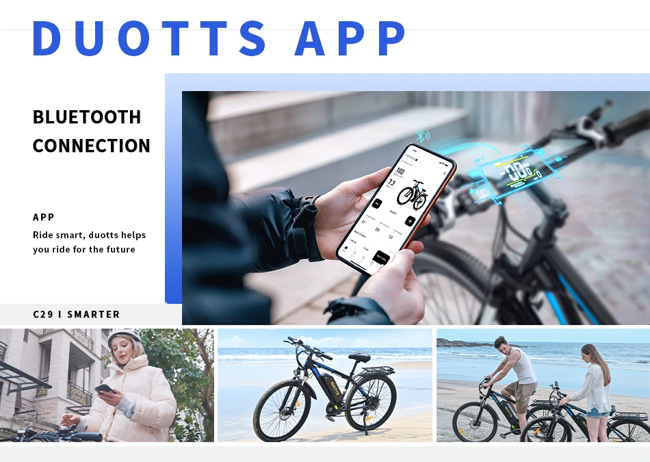 EU UK Warehouse Stock Duotts C29 Dual Battery Dirt Electric Bicycle Ebike Hybrid Electric Mountain Dirt E Bike For Adults - Image 14